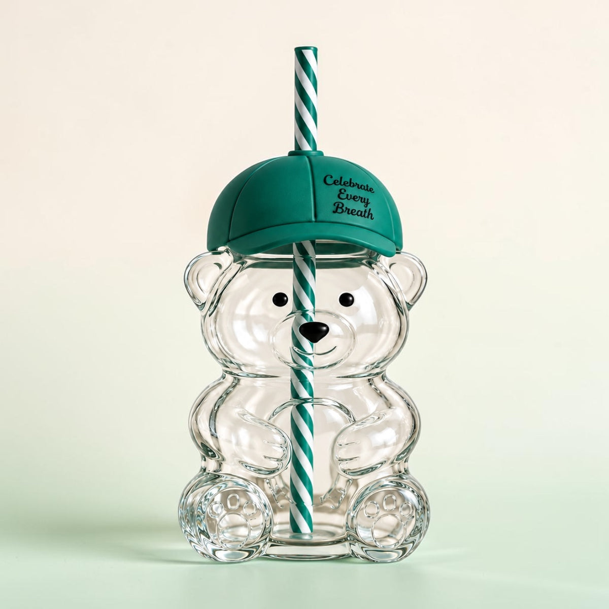 Beary Happy Glass Cup